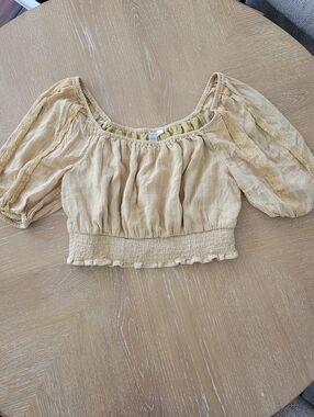 American Eagle Puff Sleeve Crop Top